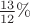 $\frac{13}{12}\% $