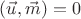 $(\vec u, \vec m)=0$