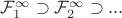 $\mathcal{F}_1^\infty\supset \mathcal{F}_2^\infty \supset...$
