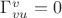 $\Gamma^v_{vu}=0$
