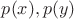 $p(x),p(y)$