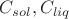 $C_{sol},C_{liq}$