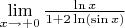 $\lim\limits_{x \to +0} \frac{\ln x}{1+2\ln(\sin x)}$