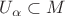 $U_\alpha\subset M$