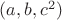 $(a, b, c^2)$