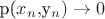 p($x_n , $y_n) \to0