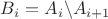 $B_i=A_i \backslash A_{i+1}$ $B_i=A_i \backslash A_{i+1}$