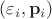 $(\varepsilon_i,\mathbf{p}_i)$ $(\varepsilon_i,\mathbf{p}_i)$