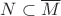 $N\subset\overline M$