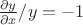 ${\partial y\over\partial x}/y=-1$
