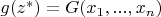 $g(z^*)=G(x_1,...,x_n)$