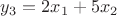 $y_3=2x_1+5x_2$