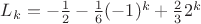 $L_k=-\frac12-\frac16(-1)^k+\frac232^k$
