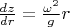 $\frac{dz}{dr}=\frac{\omega^2}{g}r$