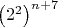$\left(2^2\right)^{n+7}$