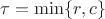 $\tau=\min\{r,c\}$