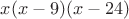 $x(x - 9)(x - 24)$