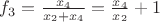 $f_3 = \frac{x_4}{x_2+x_4} = \frac{x_4}{x_2} + 1$