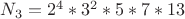 $N_3=2^4*3^2*5*7*13$