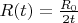$R(t)=\frac{R_0}{2t}$