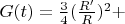$G(t)=\frac34 (\frac{R'}R)^2 +$