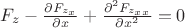 $F_z - {\partial F_{z_x}\over \partial x} + {\partial^2 F_{z_{xx}}\over\partial x^2} = 0$