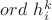$ord\ h_i^k$ $ord\ h_i^k$