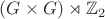 $(G \times G) \rtimes \mathbb{Z}_2$