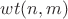 $wt(n,m)$