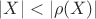 $\lvert X\rvert<\lvert \rho(X)\rvert$