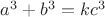$a^3+b^3=kc^3$