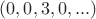 $(0,0,3,0,...)$