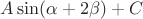 $A\sin(\alpha+2\beta)+C$