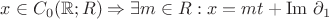 $x\in C_0(\mathbb{R};R)\Rightarrow \exists m\in R:x=mt+\mathrm{Im}\ \partial_1$ $x\in C_0(\mathbb{R};R)\Rightarrow \exists m\in R:x=mt+\mathrm{Im}\ \partial_1$