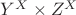 $Y^X\times Z^X$