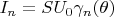 $I_n=SU_0\gamma_n(\theta)$