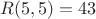 $R(5,5)=43$