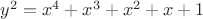 $y^2=x^4+x^3+x^2+x+1$
