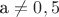 a \not =0,5