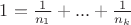 $1=\frac{1}{n_1}+...+\frac{1}{n_k}$