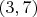 $(3, 7)$