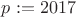 $p:=2017$