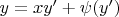 $y=xy'+\psi(y')$