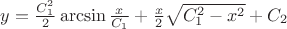 $y=\frac{C_1^2}{2}\arcsin\frac{x}{C_1}+\frac{x}{2}\sqrt{C_1^2-x^2}+C_2$