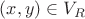 $(x,y)\in V_R$