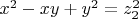 $x^2-xy+y^2=z_2^2$