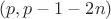 $(p,p-1-2n)$