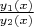 $\frac{y_1 (x)}{y_2 (x)}$