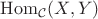 ${\rm Hom}_{\mathcal C}(X,Y)$