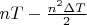 $nT-\frac{n^2\Delta T}2$